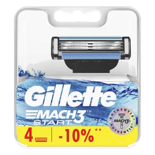 Сменные кассеты Gillette Mach3 Start 4 шт в Тианде