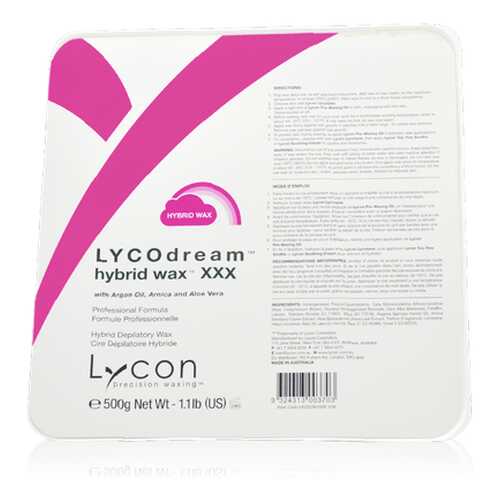 Воск Lycon LYCOdream Hybrid Hot Wax Гибридный Горячий Всех Типов Кожи и Волос, 500г в Тианде