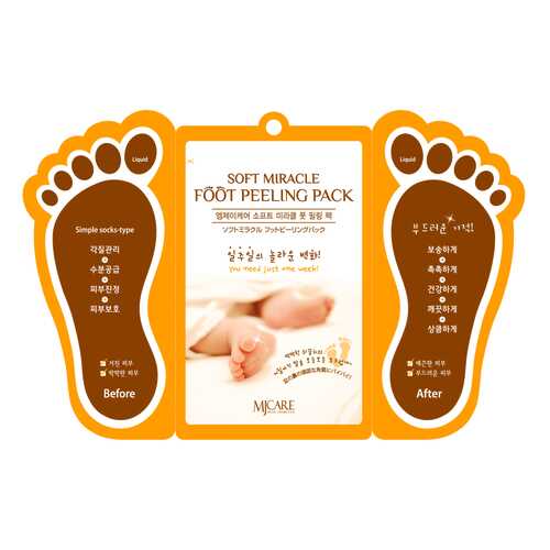 Маска для ног MJ Care Foot Peeling Pack носочки 1 пара в Тианде