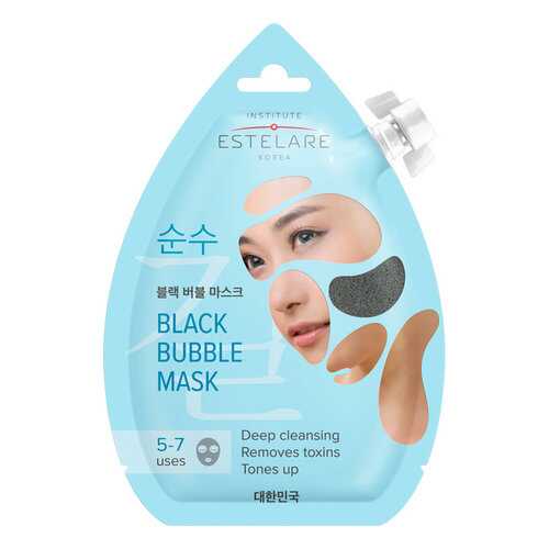 Черная пенящаяся маска Estelare Black Bubble Mask 20 мл в Тианде