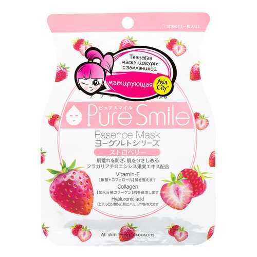 Маска для лица Sun Smile Yougurt c земляникой в Тианде