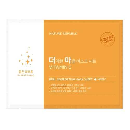 Маска тканевая для чувствительной кожи REAL COMFORTING MASK SHEET [VITAMIN C] 24гр в Тианде