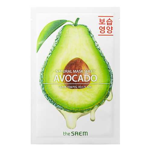 Маска тканевая THE SAEM с экстрактом авокадо Natural Avocado Mask Sheet 21мл в Тианде