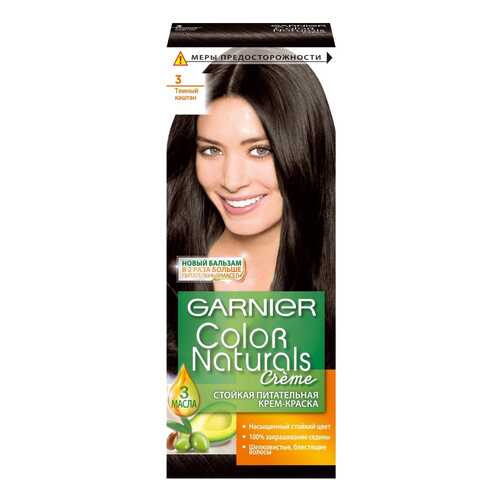 Краска для волос Garnier Color Naturals, оттенок 3 Темный каштан в Тианде