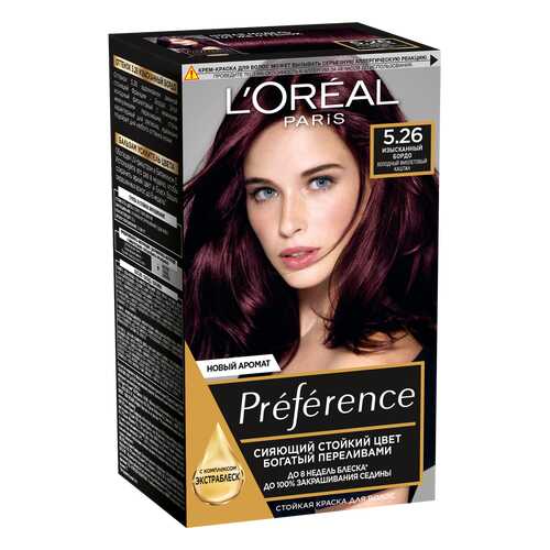 Краска для волос L'Oreal Paris Preference 5.26 Изысканный Бордо в Тианде