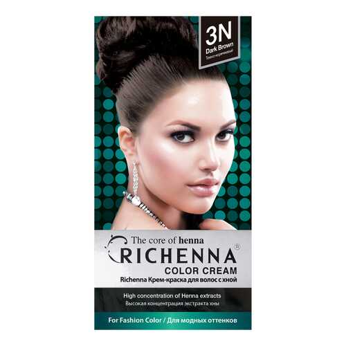 Краска для волос RICHENNA Color Cream 3N Dark Brown в Тианде