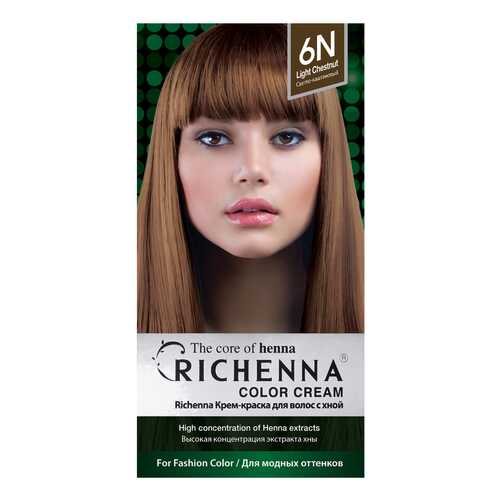 Краска для волос RICHENNA Color Cream 6N Light Chestnut в Тианде